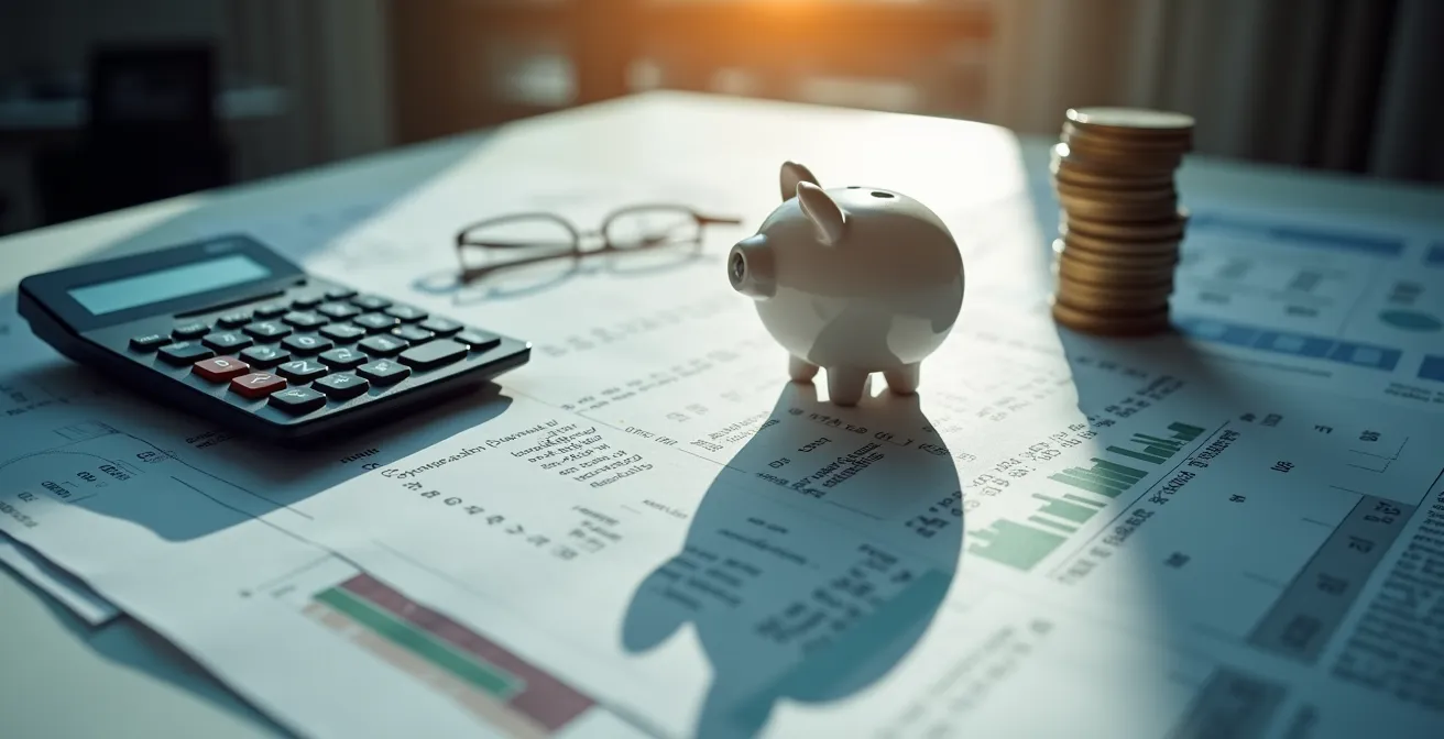 Calculatrice professionnelle et documents financiers pour le calcul des aides à l'acquisition d'un utilitaire électrique