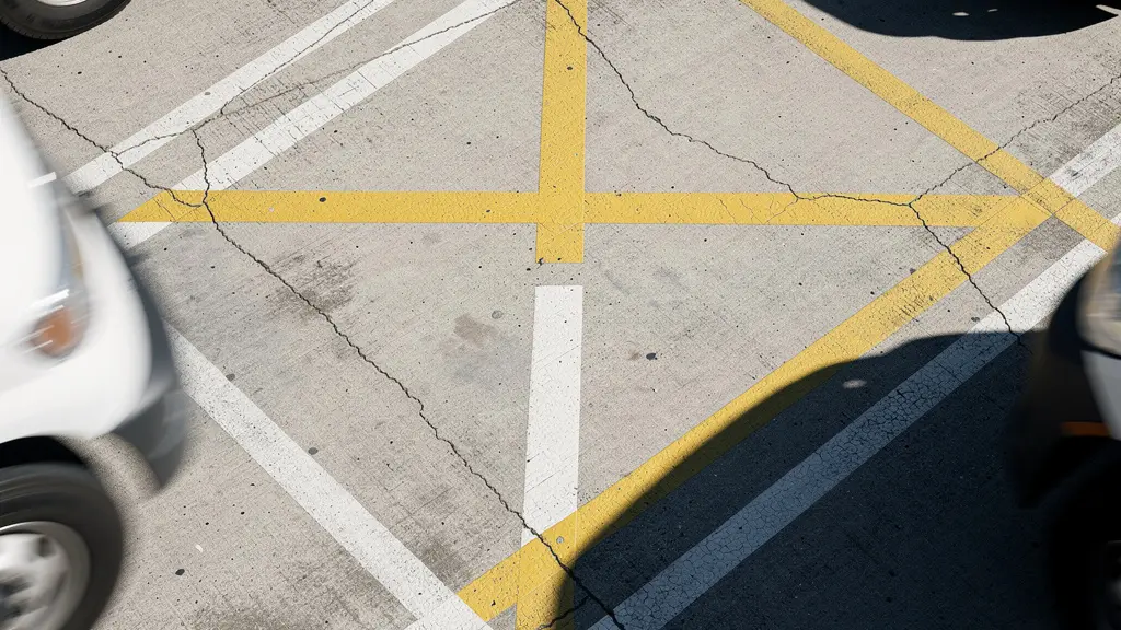 Vue en plongée d'un parking urbain avec véhicules utilitaires organisés méthodiquement