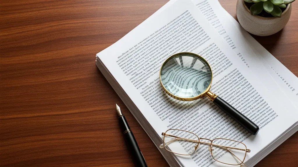 Main tenant un stylo au-dessus d'un contrat de leasing avec une loupe posée sur les clauses en petits caractères, ambiance professionnelle de bureau