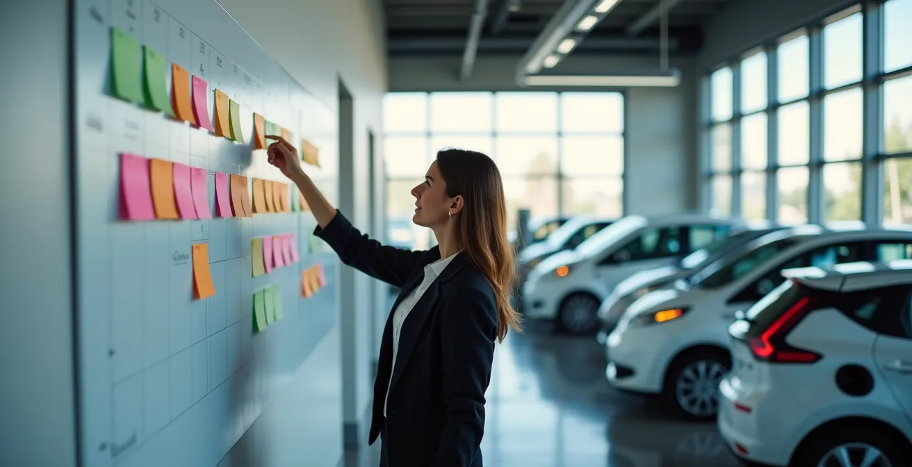 Système de gestion visuelle des priorités de charge avec indicateurs colorés