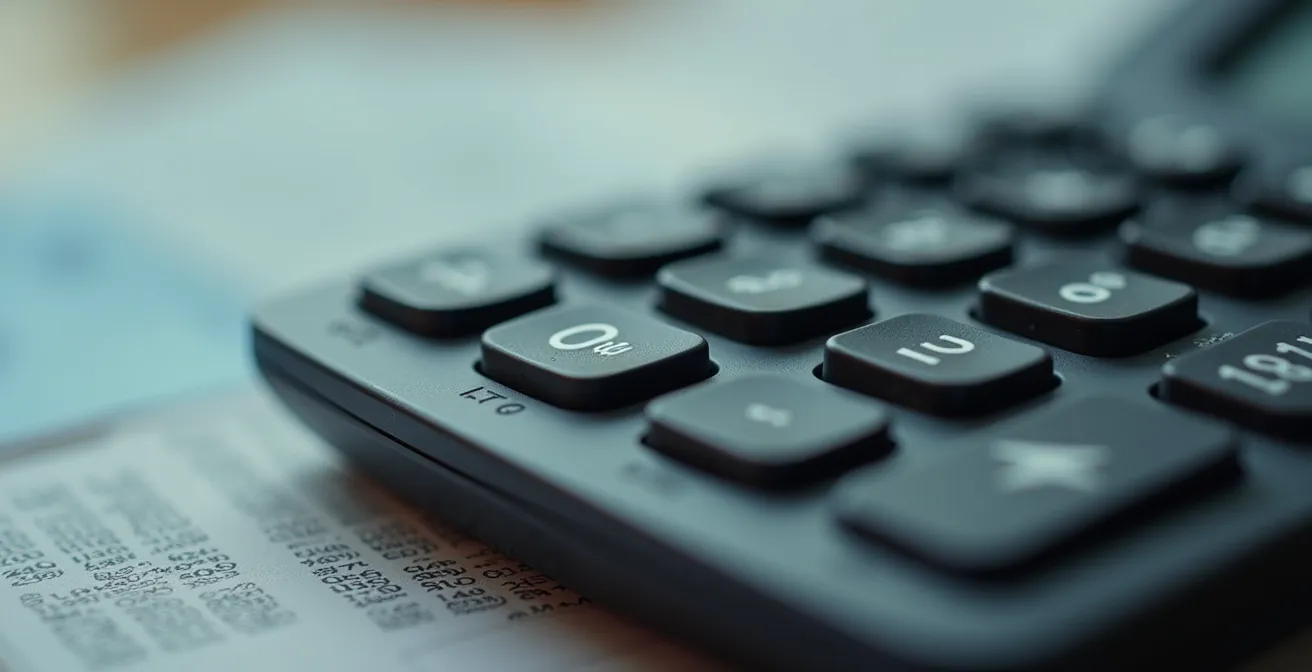 Macro-opname van rekenmachine en financiële documenten voor TCO-berekening