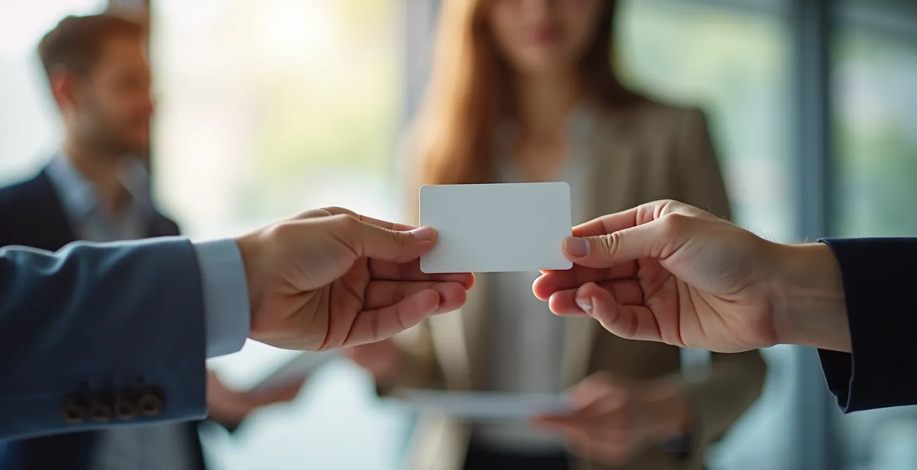 Nieuw teamlid ontvangt mobiliteitskaart bij kantooringang